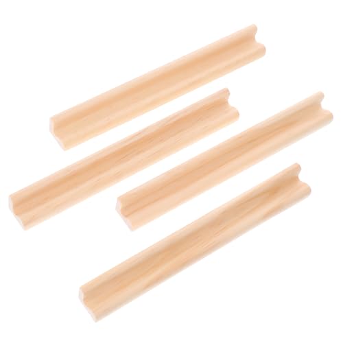 HANABASS 4Stücke Holz Domino Ständer für Alphabetspiele Holzornamente zur Unterstützung von Domino Karten und DIY Projekten Kreative Buchstaben Displays für Erwachsene von HANABASS
