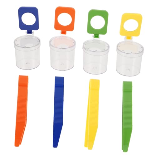 HANABASS 4Stücke Insektenlupe Beobachtungsbehälter mit Vergrößerungsfunktion für Outdoor Entdeckung Pinzette Transparentes Design für Sichere Insektenbeobachtung HANABASS 4Stücke Insektenlupe Beobachtungsbehälter mit Vergrößerungsfunktion für Outdoor Entdeckung Pinzette Transparentes Design für Sichere Insektenbeobachtung von HANABASS