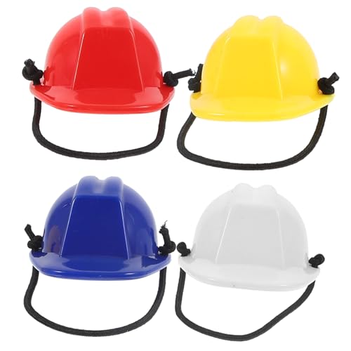 HANABASS 4Stücke Mini Bauhelm für Haustiere Lustige Kopfbedeckungen für Kleine Reptilien und Puppen mit Verstellbarem Riemen Sicher und Bequem Dekorativer HANABASS 4Stücke Mini Bauhelm für Haustiere Lustige Kopfbedeckungen für Kleine Reptilien und Puppen mit Verstellbarem Riemen Sicher und Bequem Dekorativer von HANABASS