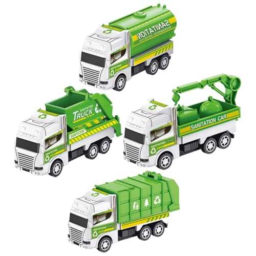 HANABASS 4Stücke Müllwagen für Reibungsbetrieben aus Robustem Fördert Kreativität und Farberkennung Zufällige Designs als HANABASS 4Stücke Müllwagen für Reibungsbetrieben aus Robustem Fördert Kreativität und Farberkennung Zufällige Designs als von HANABASS