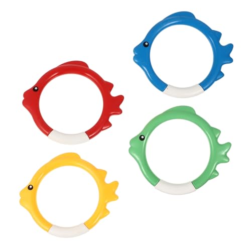 HANABASS 4 Stück Tauchspielzeug für Kinder Bunte Tauchring Spielzeuge Unterwasser Spielzeug zum Schwimmen und Tauchen Lustiges Sommer Spielzeug für Pool und Beach HANABASS 4 Stück Tauchspielzeug für Kinder Bunte Tauchring Spielzeuge Unterwasser Spielzeug zum Schwimmen und Tauchen Lustiges Sommer Spielzeug für Pool und Beach von HANABASS
