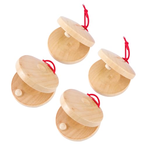 HANABASS 4Stücke Teiliges Holzspielzeug für Musikinstrumente zur Frühen von Rhythmus und Musikalischem Talent für Vorschule und Kleinkinder von HANABASS