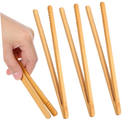 HANABASS 4Stücke Teiliges Montessori Holz Pinzette für Feinmotorisches Training Sicheres Lernspielzeug Konzentration und Geschicklichkeit für Frühe Entwicklung von HANABASS
