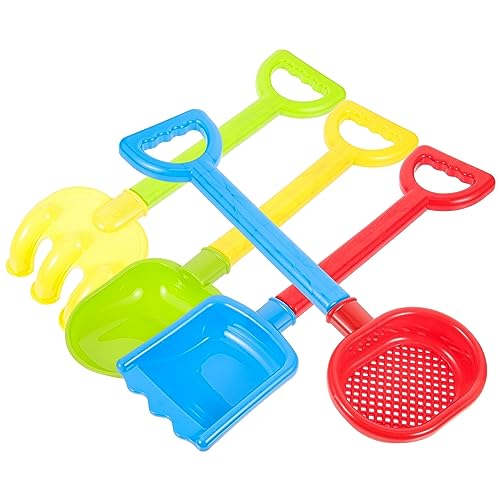 HANABASS 4Stücke Teiliges Sandschaufelset für Robuste Plastikkinderschaufeln Sandkasten oder Am Strand Fördert Koordination und Kreativität Farben Zufällig Auswählbar von HANABASS