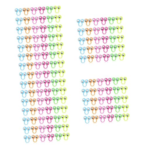 HANABASS 5 Sätze Aktivitätsringspielzeug Augapfel Fingerspielzeug Fingerpuppe Googly Augapfelring Fingeraugenpuppen Augapfel Augapfelringe Plastik Zufällige Farbe 30 Stück * 5 von HANABASS