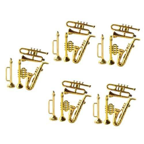 HANABASS 5 Sätze Mini-Saxophon Miniaturen Puppenhaus Miniaturzubehör Dekorationen Landschaftsgestaltung Miniaturspielzeug Verschleißfestes Miniaturinstrument Plastik Golden 4 Stücke * 5 HANABASS 5 Sätze Mini-Saxophon Miniaturen Puppenhaus Miniaturzubehör Dekorationen Landschaftsgestaltung Miniaturspielzeug Verschleißfestes Miniaturinstrument Plastik Golden 4 Stücke * 5 von HANABASS