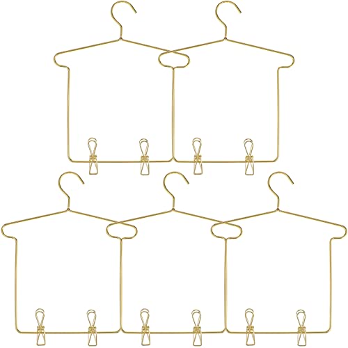 HANABASS 5 Sätze Puppenaufhänger Puppenkleidung Kleiderbügel und Kleiderständer für Puppen Miniaturen Puppenhauszubehör Babybügel mit Mini-Kleiderbügel Puppenhaus-Aufhänger Eisen Golden HANABASS 5 Sätze Puppenaufhänger Puppenkleidung Kleiderbügel und Kleiderständer für Puppen Miniaturen Puppenhauszubehör Babybügel mit Mini-Kleiderbügel Puppenhaus-Aufhänger Eisen Golden von HANABASS