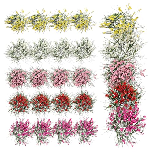 HANABASS 5 Sätze Puppenhaus-Blumencluster Grasclustermodell Miniatur-Blumenarrangement Miniatur-Blumenbüschel dekorative Blütentraube Miniatur-Vegetationsbüschel Simulationsblume Plastik HANABASS 5 Sätze Puppenhaus-Blumencluster Grasclustermodell Miniatur-Blumenarrangement Miniatur-Blumenbüschel dekorative Blütentraube Miniatur-Vegetationsbüschel Simulationsblume Plastik von HANABASS