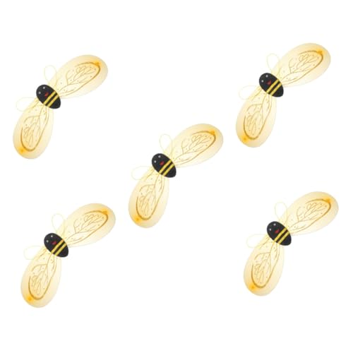 HANABASS 5 Stück Bienenflügel Kostüm Flügel aus Leichtem und Kreative Foto Requisite für Fasching Karneval und Mottoparty Niedliches Accessoire für Mädchen und Kleinkinder von HANABASS