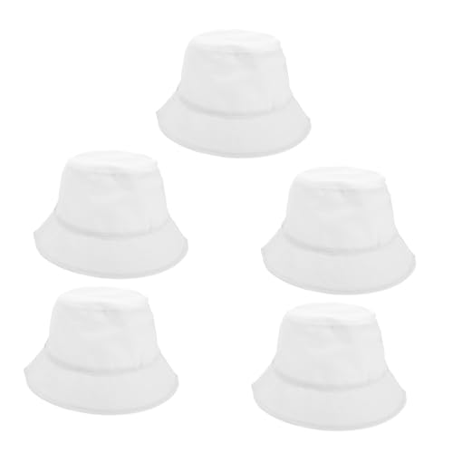 HANABASS 5 Stück Fischerhut Für Sonnenhut Leerer Baumwollhut Für Kleinkinder Sonnenkappe Handzeichnung Hut Leerer Baumwollfischerhut Bucket Hat Tuch Weiß HANABASS 5 Stück Fischerhut Für Sonnenhut Leerer Baumwollhut Für Kleinkinder Sonnenkappe Handzeichnung Hut Leerer Baumwollfischerhut Bucket Hat Tuch Weiß von HANABASS