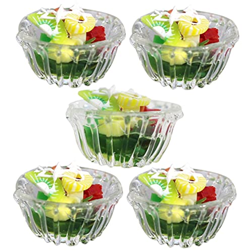 HANABASS 5 Stück Mini -Gemüse -Salatornamente Mini -Essen Rollenspiel Essen Miniaturhauszubehör Mädchen Puppenhaus Miniaturgemüse Miniatur-Salatspielzeug Mini-Salat Harz von HANABASS