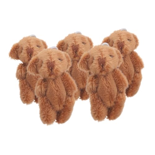 HANABASS 5 Stück Mini Plüschbären Schlüsselanhänger Fuzzy Bär Spielzeuge für Hochzeiten Geburtstagsfeiern Partys und Dekoration Realistisches Design und Verarbeitung von HANABASS