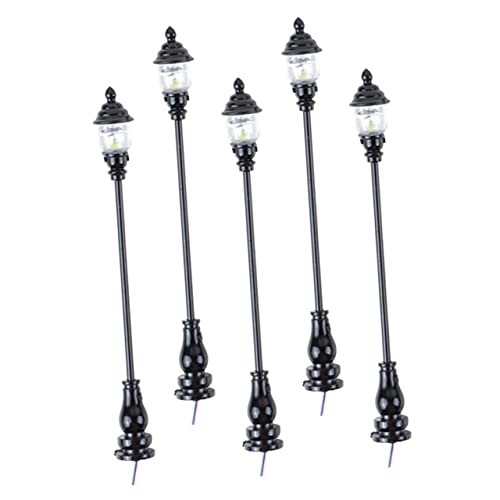HANABASS 5 Stück Modell Gartenleuchte Solarlaterne Modell Straßenlaterne Laternenpfahl Im Freien Glühbirnen Außen Mini-led Ästhetische Raumdekoration Bahnhofslampe Edelstahl Plus Abs Black HANABASS 5 Stück Modell Gartenleuchte Solarlaterne Modell Straßenlaterne Laternenpfahl Im Freien Glühbirnen Außen Mini-led Ästhetische Raumdekoration Bahnhofslampe Edelstahl Plus Abs Black von HANABASS