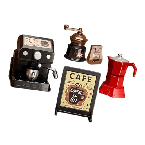 HANABASS 5 Stück Modell Kaffeemaschine Mini-kaffeemaschine Puppenhaus Küche Dekoration Mini-puppenhaus- Mini-haushaltsgeräte Mini-hauskaffeemaschine Plastik von HANABASS