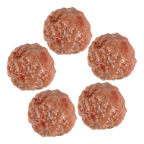 HANABASS 5 Stück Simulierte Rindfleischball-Requisiten künstlicher Käse realistisch gefälschtes Essen Kunststoff-Beefball Fotoprop für Küche Simulation Fleischbällchen Küchendekoration PVC HANABASS 5 Stück Simulierte Rindfleischball-Requisiten künstlicher Käse realistisch gefälschtes Essen Kunststoff-Beefball Fotoprop für Küche Simulation Fleischbällchen Küchendekoration PVC von HANABASS