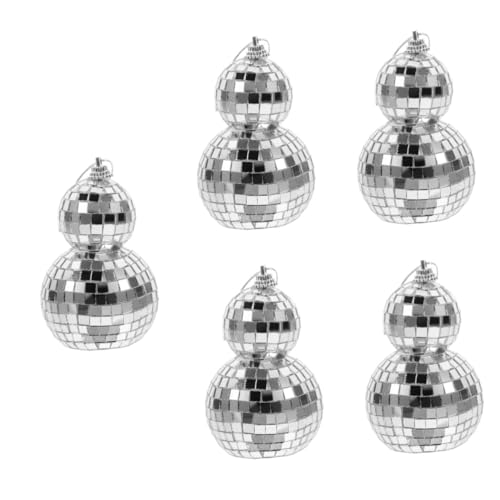 HANABASS 5 Stück Spiegel Disco Kugel zum Aufhängen Reflektierende Spiegelkugel Leichte Partydekoration für Disco Geburtstag Hochzeit Vielseitig als Fotorequisite und Raumdeko Geeignet von HANABASS