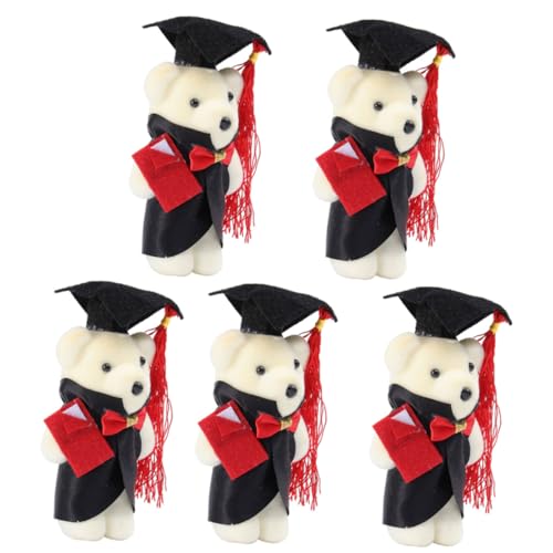 HANABASS 5 Stück Teiliges Abschlussbär Doktorbär in Niedlichem Design Multifunktionale Dekoration für Abschlussfeiern DIY Blumensträuße und Kinderspielzeug HANABASS 5 Stück Teiliges Abschlussbär Doktorbär in Niedlichem Design Multifunktionale Dekoration für Abschlussfeiern DIY Blumensträuße und Kinderspielzeug von HANABASS
