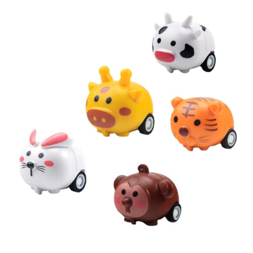 HANABASS 5 Stück Teiliges Aufziehauto mit Reibungsantrieb Bunte Tiermotive Kindersicheres Spielzeugauto für Kleinkinder Ab Jahr Fördert Motorik und Gehirnentwicklung als HANABASS 5 Stück Teiliges Aufziehauto mit Reibungsantrieb Bunte Tiermotive Kindersicheres Spielzeugauto für Kleinkinder Ab Jahr Fördert Motorik und Gehirnentwicklung als von HANABASS
