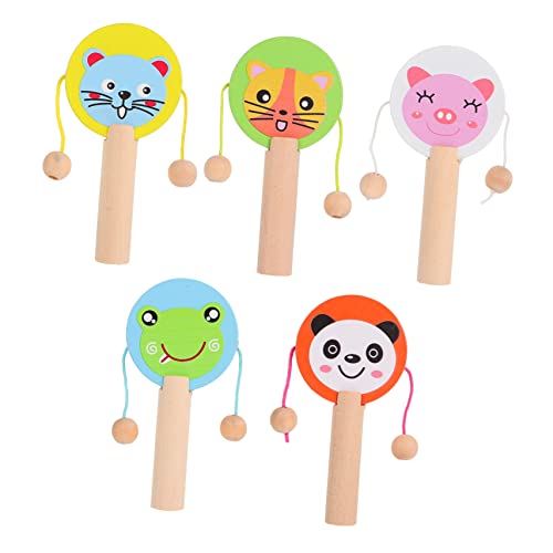 HANABASS 5 Stück Teiliges Holzspielzeug für Tier Rassel Trommeln zur Frühkindlichen Bildung Sichere und Farbenfrohe Musikinstrumente für Neugeborene und Kleinkinder HANABASS 5 Stück Teiliges Holzspielzeug für Tier Rassel Trommeln zur Frühkindlichen Bildung Sichere und Farbenfrohe Musikinstrumente für Neugeborene und Kleinkinder von HANABASS