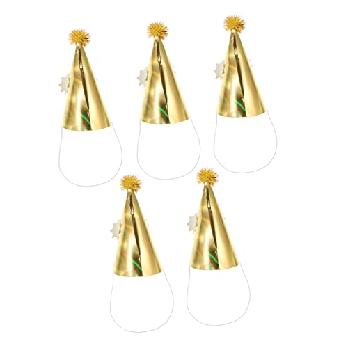 HANABASS 5 Stück Teiliges Kindergeburtstags Partyset Bunte Papiergeburtstagshüte mit Haarbommel Glitzernde Geburtstagskopfbedeckung für Festliche Geburtstagsparty Deko HANABASS 5 Stück Teiliges Kindergeburtstags Partyset Bunte Papiergeburtstagshüte mit Haarbommel Glitzernde Geburtstagskopfbedeckung für Festliche Geburtstagsparty Deko von HANABASS