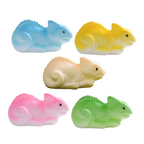 HANABASS 5 Stück Teiliges Miniatur Eidechsen aus Resin Realistische Garten Deko Figuren Detailreiche Mini Eidechsen zum Basteln und DIY Lebensechte Mini Tierfiguren für Feengarten und von HANABASS