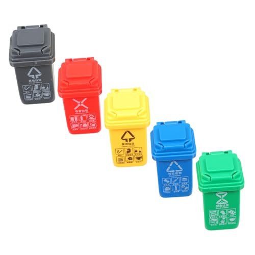 HANABASS 5 Stück Teiliges Miniatur Mülltrennsystem mit Deckel Realistische Puppenhaus Mülleimer für Kinderzimmer Pädagogische Abfallbehälter Miniatur Einrichtung Zubehör HANABASS 5 Stück Teiliges Miniatur Mülltrennsystem mit Deckel Realistische Puppenhaus Mülleimer für Kinderzimmer Pädagogische Abfallbehälter Miniatur Einrichtung Zubehör von HANABASS