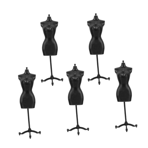 HANABASS 5 Stück Teiliges Puppenständer für Modekleider Stabiler Mannequin Halter für Puppenbekleidung für DIY Puppenhaus und Zubehör von HANABASS