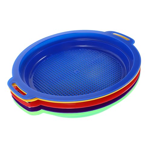 HANABASS 5 Stück Teiliges Sand Sieb aus Robustem Kunststoff Kindersicheres Strandspielzeug in Gelb Rot Grün Blau und Geeignet für Muschelsuche Sandkasten Garten und Badespaß HANABASS 5 Stück Teiliges Sand Sieb aus Robustem Kunststoff Kindersicheres Strandspielzeug in Gelb Rot Grün Blau und Geeignet für Muschelsuche Sandkasten Garten und Badespaß von HANABASS