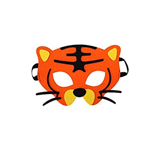 HANABASS 5 Stück Teiliges Tiermasken aus Filz für Witzige Augenmasken Elefant Tiger Flusspferd Giraffe Zebra für Party Kostüm und Aufführung Sicher und Komfortabel von HANABASS