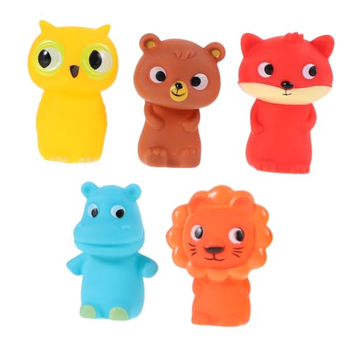 HANABASS 5 Stück Tierpuppen Fingerpuppen Für Fingerpuppen Halloween Geburtstagsparty Gastgeschenke Fingerpuppenmodell Mini Fingertiere Fingerpuppen Tiere Puppen Vinyl von HANABASS
