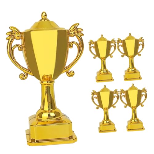 HANABASS 5 Teiliges Trophäenmodell Puppenhaus Mini Dinge Trophäen Für Puppen Mini Hauszubehör Heim Kleines Mini Fußballtrophäe Siegertrophäe Persönliche Trophäe von HANABASS
