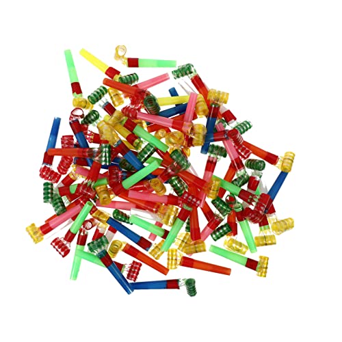 HANABASS 50 Stück Blow Roll Spielzeuge Party Rave Kinderspielzeug Blashorn Geräuschmacher Musikgebläse Blowouts Pfeifen Neuartiges Krachmacher Für Partys Musikalische Blowouts von HANABASS