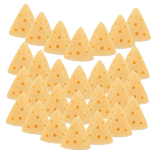 HANABASS 50 Stück DIY Kunsthandwerk Simulierte Käse Modell Dekorationen Käsedesign Charms Mini Dessert Dekorationen für Bastelprojekte und von HANABASS
