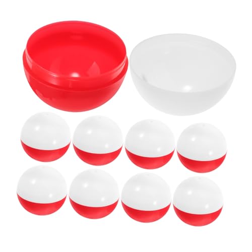 HANABASS 50 Stück Gacha-Ball storage boxes aufbwahrungs-box vorratsboxen ablagekasten süssigkeiten box Partygeschenk wieder auffüllbar lustige, befüllbare Bälle Vorratsbehälter Plastik rot von HANABASS