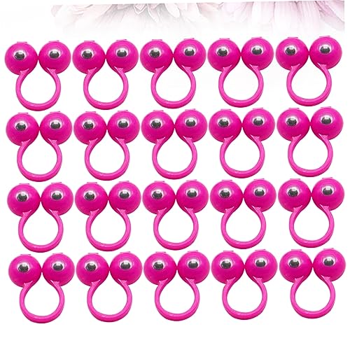 HANABASS 50 Stück Große Augen Fingerpuppen Ringe für Kasperl Theater Rollenspiel Geburtstagsmitbringsel Bunte Farben Fingerspiel Zubehör Zufällige Farbe Zufällige Farbe von HANABASS