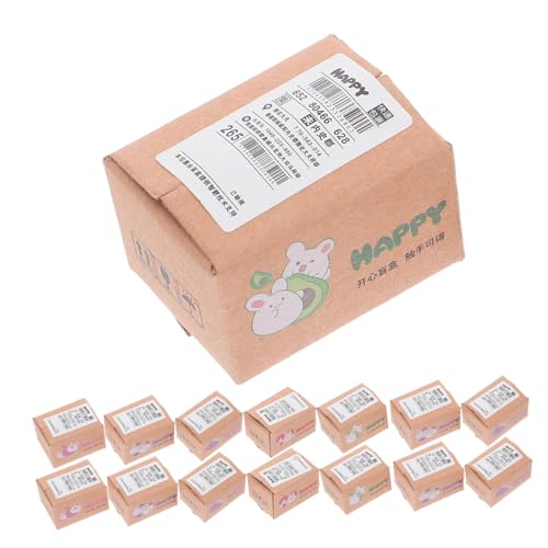 HANABASS 50 Stück Maßstab Kreative DIY Geschenkverpackung mit Avocado- Trauben- Erdbeer- Blaubeer Pfirsichdesign Vielseitig für Puppenhaus Dekor und Kleine Aufbewahrung von HANABASS