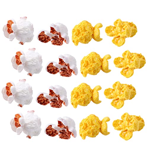HANABASS 50 Stück Mini Popcorn Deko aus Hochwertigem Kunststoff Kreative Bastel und Accessoires für DIY Projekte Modischer Schmuck für Handyhüllen von HANABASS