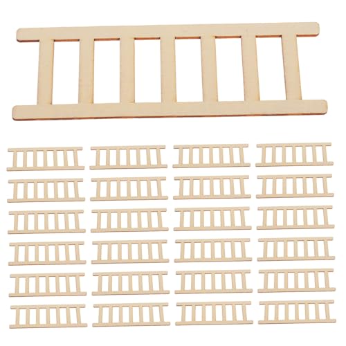 HANABASS 50 Stück Miniatur-holzleiter Kleine DIY Puppenhaus Treppe Vielseitig Robust für Miniatur-Szene Modell Landschaftsdekor von HANABASS