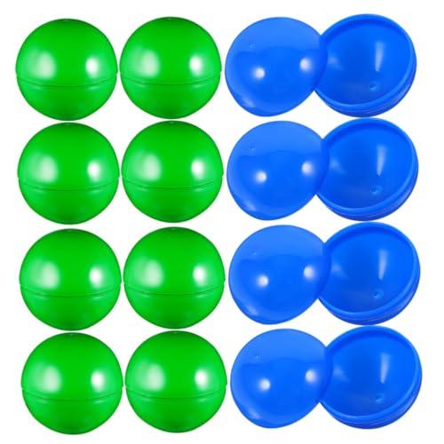 HANABASS 50 Stück Öffbare Lottokugeln Nachfüllbare Kunststoffkugeln in Blau und Grün Befüllbare Spiel und Partybedarf für Tombola Gewinnspiele Festliche Veranstaltungen von HANABASS