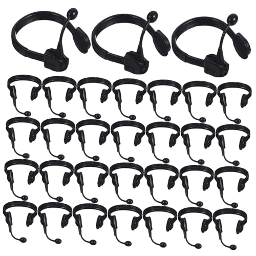 HANABASS 50 Stück Puppenhaus Headset Zubehör Puppen Mini Headset Puppenhaus Mini Headset Ornament Puppe Miniatur Mikrofon Headset Kleines Puppen Mikrofon Headset Kunststoff von HANABASS