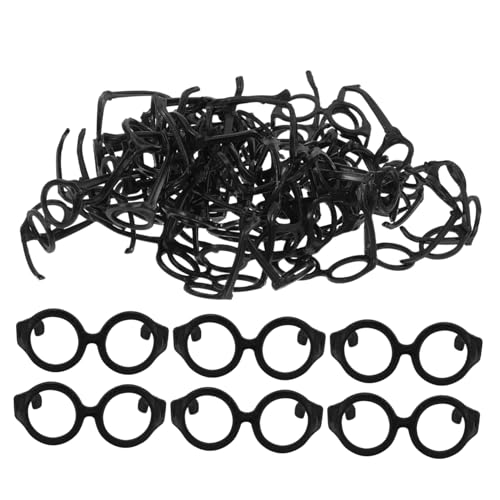 HANABASS 50 Stück Runde Puppenbrillen Zubehör aus Leichtem Kunststoff Dekorative Brillen für DIY Puppenkostüm Strapazierfähige Schwarze Puppenhaus Accessoires HANABASS 50 Stück Runde Puppenbrillen Zubehör aus Leichtem Kunststoff Dekorative Brillen für DIY Puppenkostüm Strapazierfähige Schwarze Puppenhaus Accessoires von HANABASS