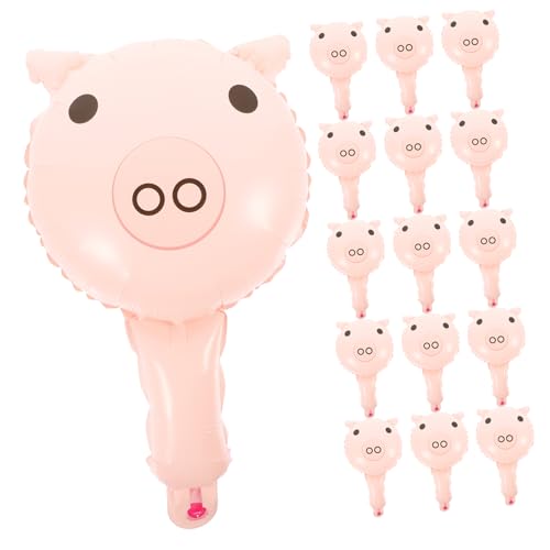 HANABASS 50 Stück Schwein Aluminiumfolie Luftballons Handliche Party Deko Reißfest Realistische Farben Große Schweineform für Kindergeburtstage und Familienfeiern von HANABASS
