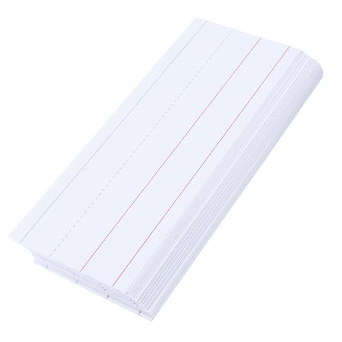 HANABASS 50 Stück Teiliges Doppelseitiges Satzstreifen Linien und Punktraster Wiederverwendbare Schul lernkarten für Schreiben und Notizen Geeignet für Klassenzimmer Büro und Zuhause von HANABASS