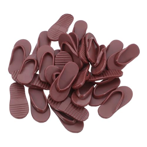 HANABASS 50 Stück Teiliges Miniatur Flip Flops für Puppen Braune Sandalen Realistische Strand Sommeraccessoires für DIY Kreativität und Vielseitiges Puppenkleidungszubehör HANABASS 50 Stück Teiliges Miniatur Flip Flops für Puppen Braune Sandalen Realistische Strand Sommeraccessoires für DIY Kreativität und Vielseitiges Puppenkleidungszubehör von HANABASS