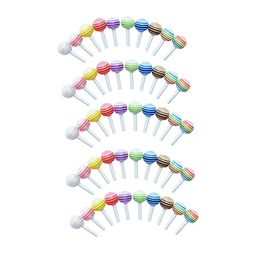 HANABASS 50Stücke Mini Lutscher Modell Lollipop Spielzeuge Lebendige Deko für Kindergeburtstagsfeiern Partybedarf und Mini Dekorationen von HANABASS