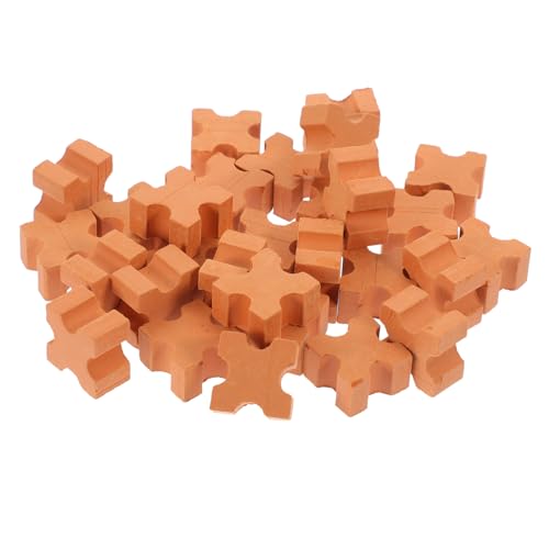HANABASS 50Stücke Miniaturziegel Mikrolandschaftssteine für DIY Projekte Mini Blöcke zur Gestaltung von Puppenhaus und Dioramen für Sandtischarchitektur und Kreative von HANABASS