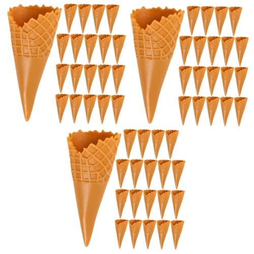 HANABASS 54 Stck. Mini Eiscreme Waffeln Charms für DIY Projekte Kreative Dekoration für Handyhüllen Haarschmuck und Bastelarbeiten Realistische Simulation von Eisbechern von HANABASS
