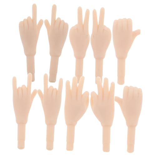 HANABASS 5Paare Puppenhand Zubehör für Puppenbau Kunststoff Mini Hände Ersatzteile für Kreative Bastelprojekte Beige für Prinzessinnen Verkleidung Kompatibel mit Meisten HANABASS 5Paare Puppenhand Zubehör für Puppenbau Kunststoff Mini Hände Ersatzteile für Kreative Bastelprojekte Beige für Prinzessinnen Verkleidung Kompatibel mit Meisten von HANABASS
