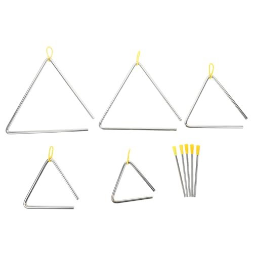 HANABASS 5Sätze Kinderspielzeug Teiliges Schlaginstrument aus für Percussion Musikdreieck mit Schlägern Sicher und Langlebig für Junge Musikliebhaber HANABASS 5Sätze Kinderspielzeug Teiliges Schlaginstrument aus für Percussion Musikdreieck mit Schlägern Sicher und Langlebig für Junge Musikliebhaber von HANABASS
