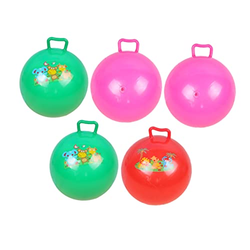 HANABASS 5Stücke Aufblasbare Hüpfbälle mit Cartoon Muster Robuste und Sichere Spielzeuge für Outdoor und Indoorspaß für Balance und Sensory Spiele von HANABASS